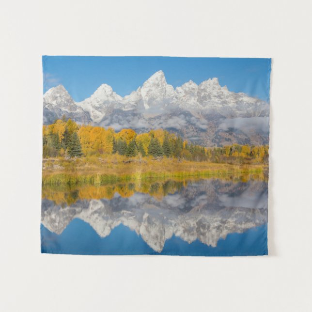 Grand Teton Mountains Wyoming Tapestry (Front (Horizontal))