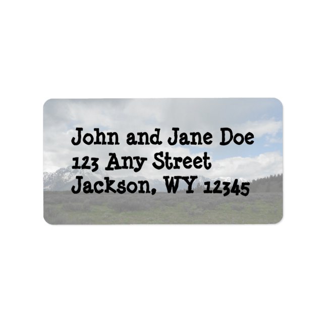 Grand Teton National Park Address Labels (Front)