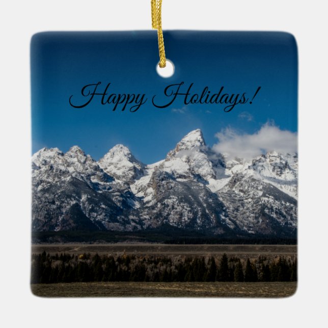 Grand Teton National Park Ceramic Ornament (Front)
