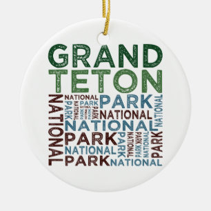 Grand Teton National Park Ceramic Ornament