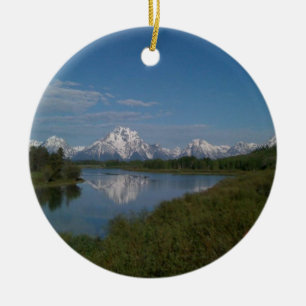 Grand Teton National Park Ceramic Tree Decoration