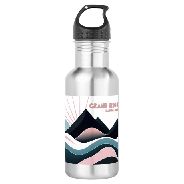 Grand Teton National Park Coloured Hills 532 Ml Water Bottle (Front)