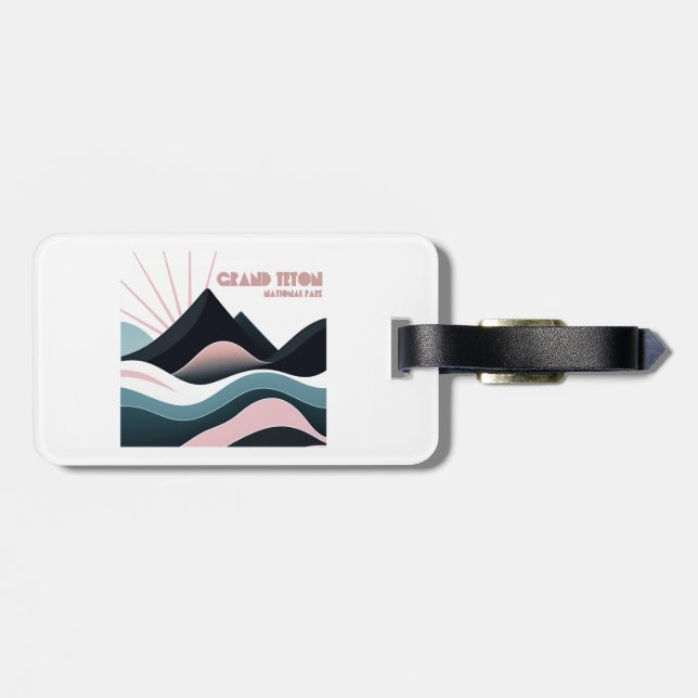 Grand Teton National Park Coloured Hills Luggage Tag (Back Horizontal)