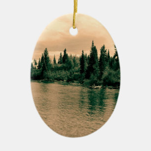 Grand Teton National Park. Gorgeous landscape Ceramic Tree Decoration