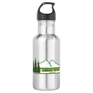 Grand Teton National Park Green Stripes 532 Ml Water Bottle