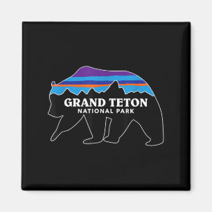 Grand teton national park grizzly bear minimalist magnet
