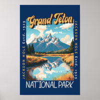 Grand Teton National Park Jackson Hole Distressed