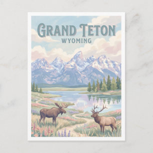 Grand Teton National Park Jackson Wyoming Postcard