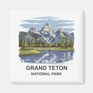 Grand Teton National Park Landscape  Magnet