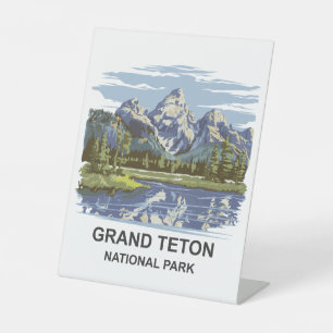 Grand Teton National Park Landscape Pedestal Sign