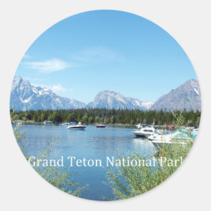 Grand Teton National Park landscape photography. Classic Round Sticker