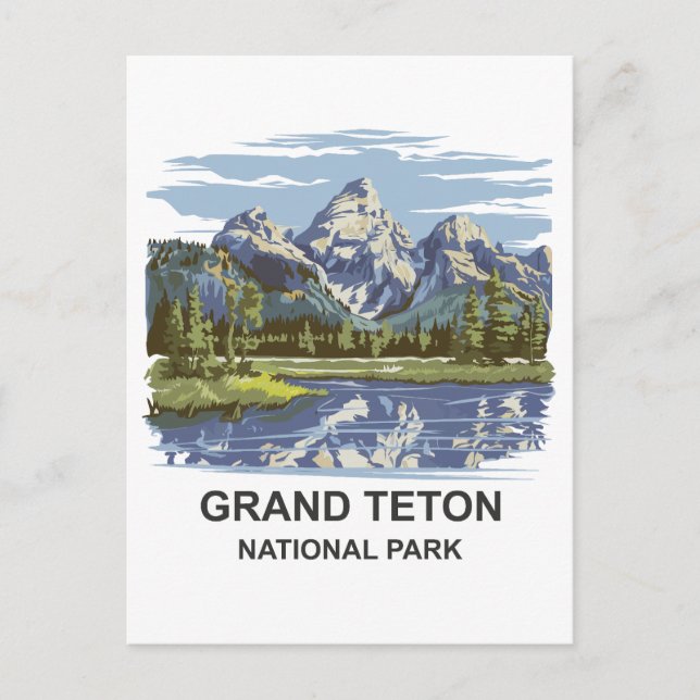 Grand Teton National Park Landscape  Postcard (Front)