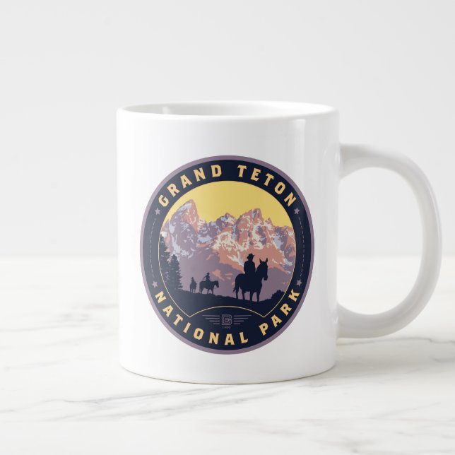 Grand Teton National Park Large Coffee Mug (Right)