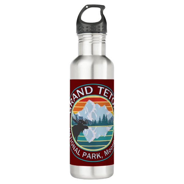 Grand Teton National Park Moose 710 Ml Water Bottle (Front)