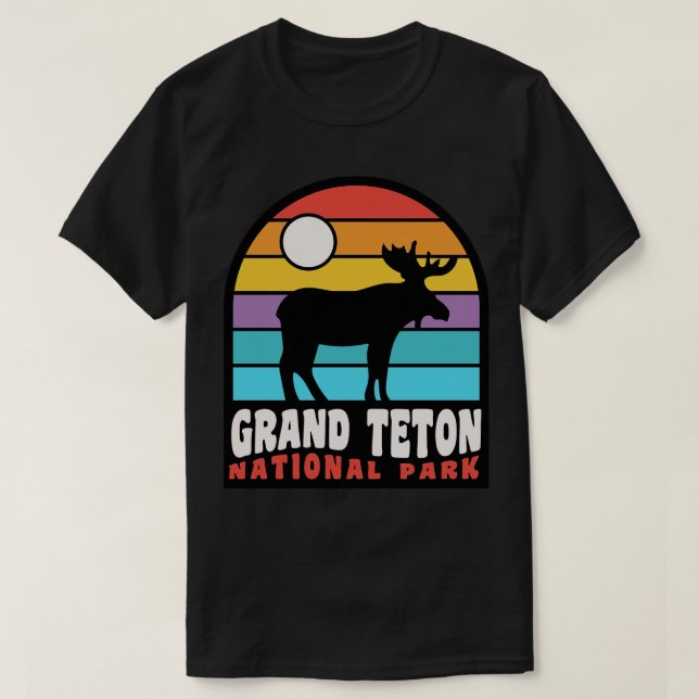 Grand Teton National Park Moose Jackson Hole T-Shirt (Design Front)
