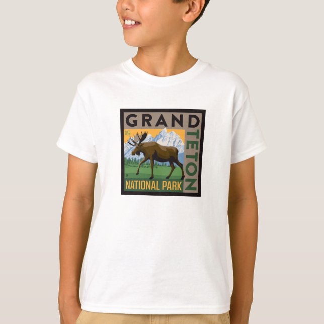 Grand Teton National Park Moose T-Shirt (Front)