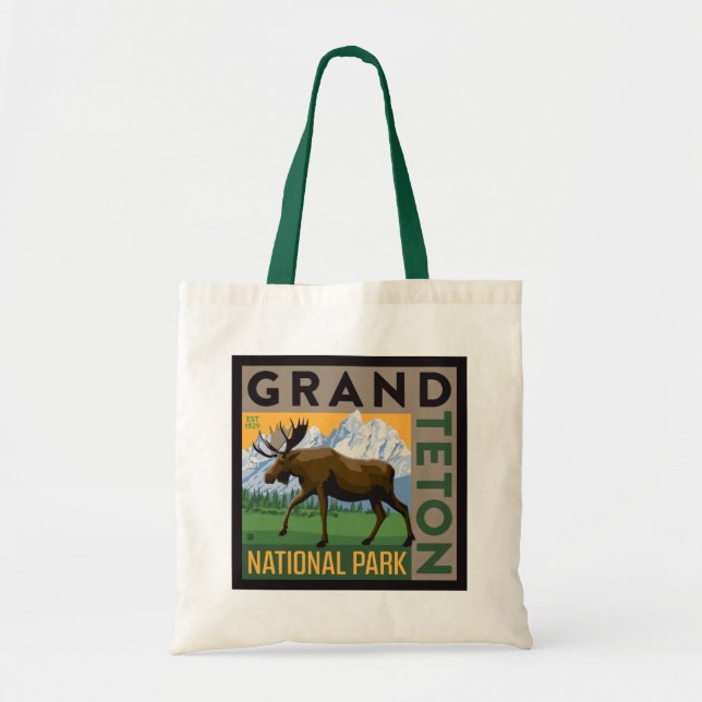 Grand Teton National Park Moose Tote Bag (Front)