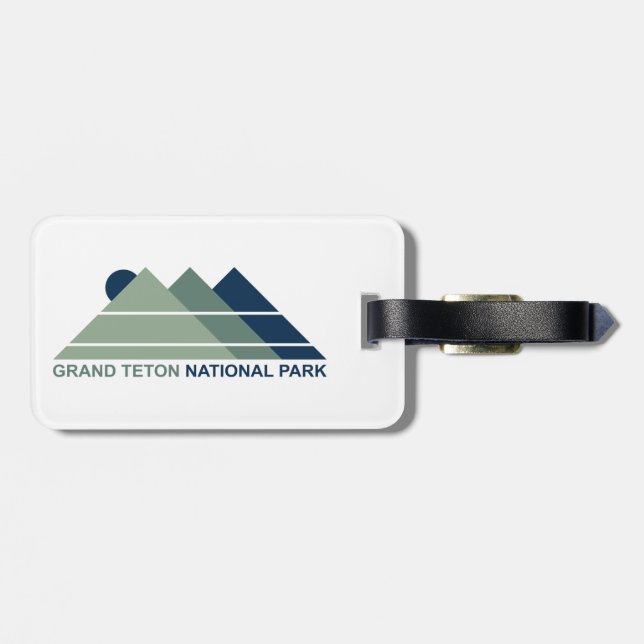 Grand Teton National Park Mountain Sun Luggage Tag (Back Horizontal)