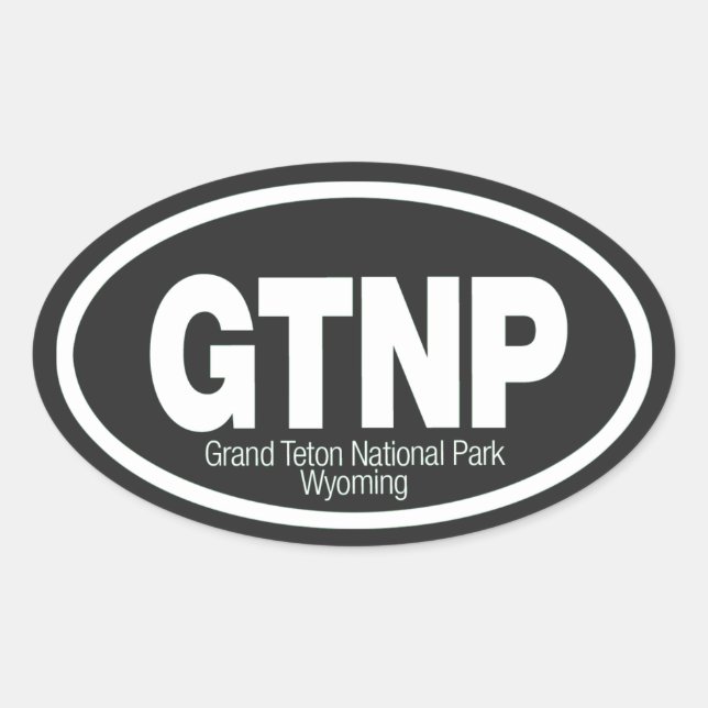 Grand Teton National Park Oval Sticker (Front)