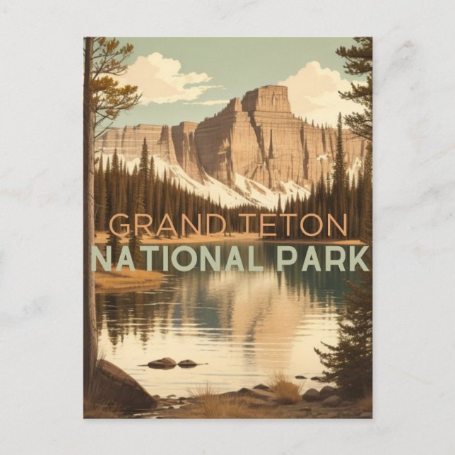 GRAND TETON NATIONAL PARK POSTCARD (Front)