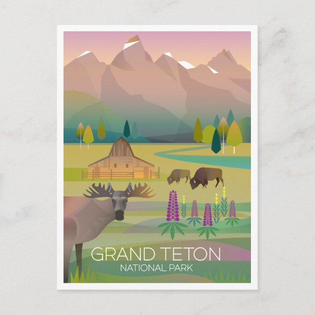 Grand Teton National Park Postcard (Front)