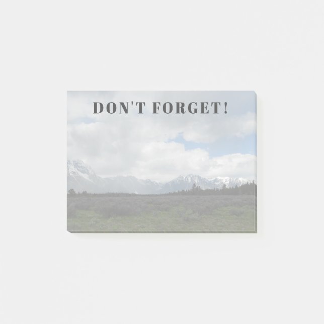 Grand Teton National Park Reminder Post-It Notes (Front)