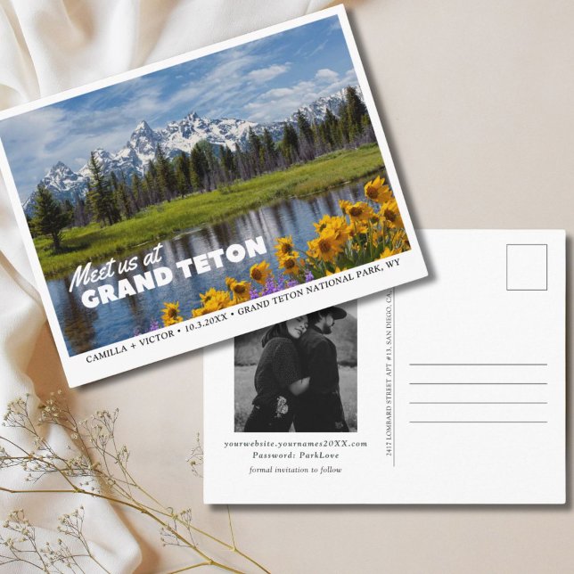 Grand Teton National Park Save the Date Postcard (Grand Teton National Park Save the Date Postcard)
