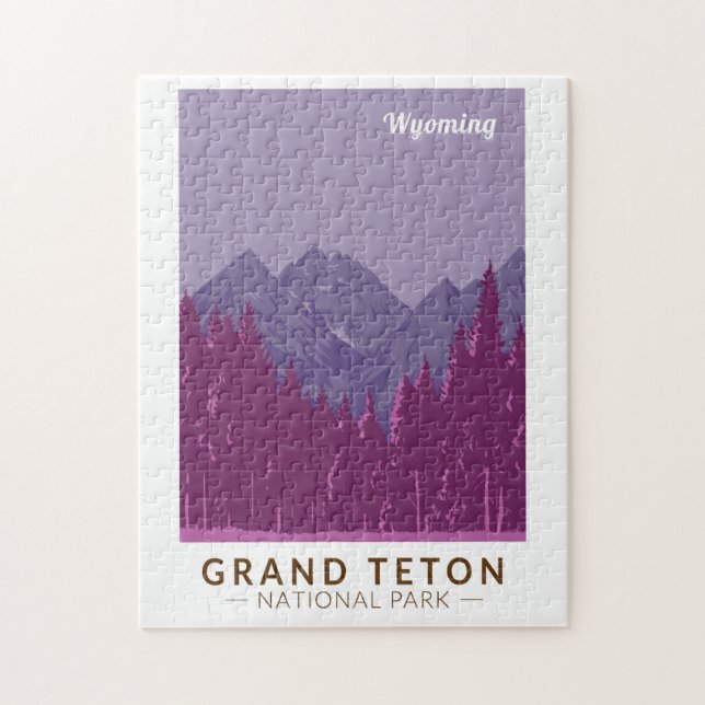 Grand Teton National Park Teton Range Travel Art Jigsaw Puzzle (Vertical)