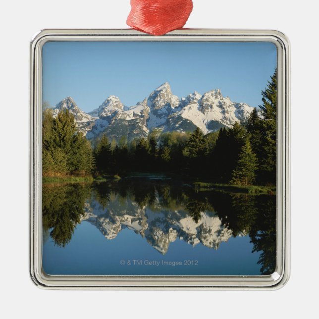 Grand Teton National Park, Teton Range, Wyoming, Metal Tree Decoration (Front)