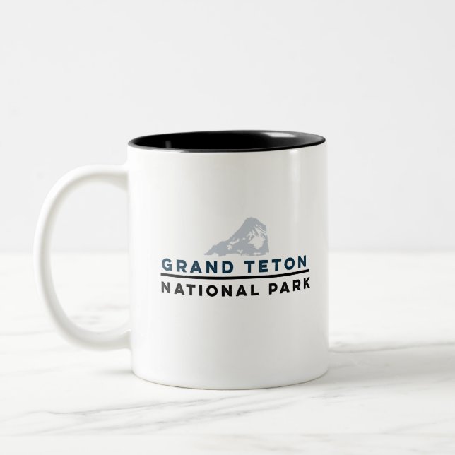 Grand Teton National Park Two-Tone Coffee Mug (Left)