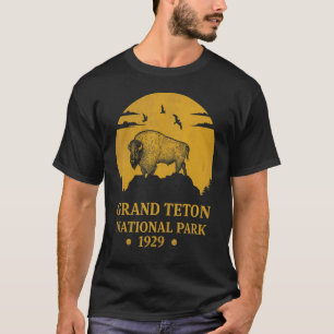 Grand Teton National Park Usa Bison And Buffalo T-Shirt