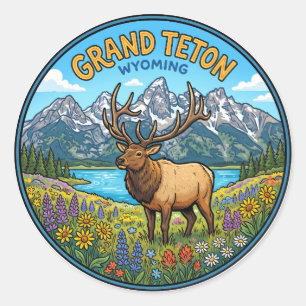 Grand Teton National Park USA Classic Round Sticker