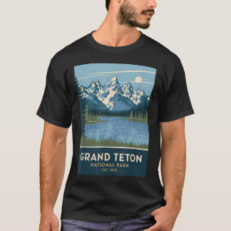 Grand Teton National Park Vintage Camping T-Shirt