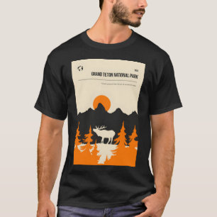 Grand Teton National Park Vintage Unique Travel Po T-Shirt