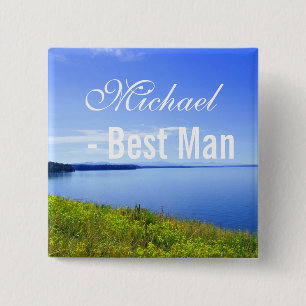 Grand Teton National Park wedding best man 15 Cm Square Badge