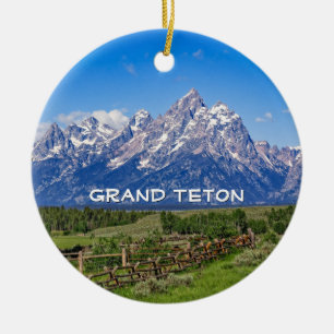 Grand Teton National Park, Wyoming Ceramic Ornament