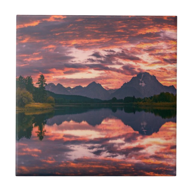 Grand Teton National Park, Wyoming Ceramic Tile (Front)