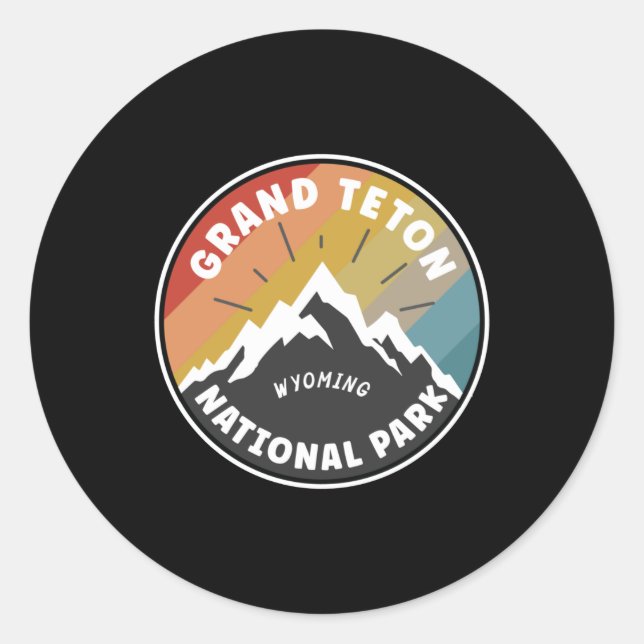 Grand Teton National Park Wyoming Classic Round Sticker (Front)