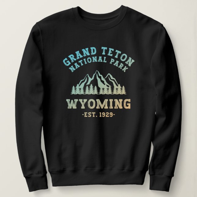 Grand Teton National Park Wyoming Gradient Sweatshirt (Design Front)