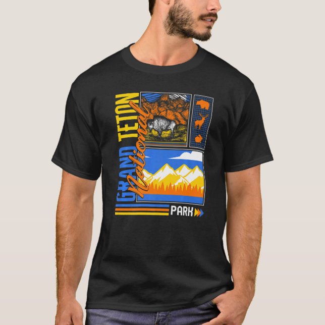 Grand Teton National Park Wyoming Mountain Hiking  T-Shirt (Front)