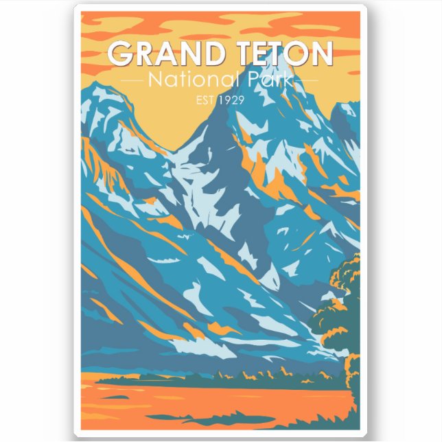 Grand Teton National Park Wyoming Retro (Front)
