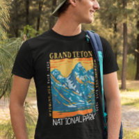 Grand Teton National Park Wyoming Retro Distressed