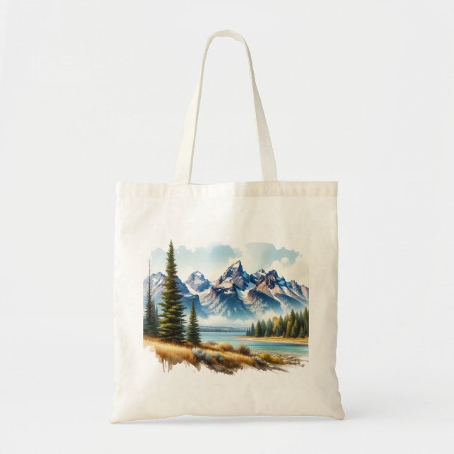 Grand Teton National Park Wyoming Tote Bag (Front)