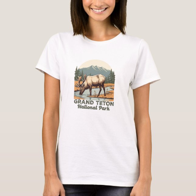 Grand Teton National Park Wyoming Travel  T-Shirt (Front)