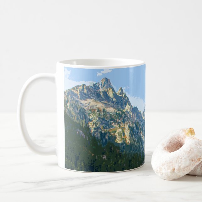 GRAND TETON NATIONAL PARK - WYOMING UNITED STATES COFFEE MUG (With Donut)