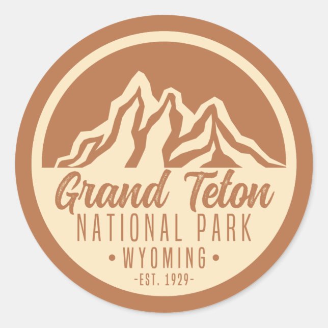 Grand Teton National Park Wyoming USA  Classic Round Sticker (Front)