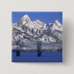 GRAND TETON NATIONAL PARK, WYOMING. USA. Fog & 15 Cm Square Badge