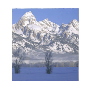 GRAND TETON NATIONAL PARK, WYOMING. USA. Fog & Notepad