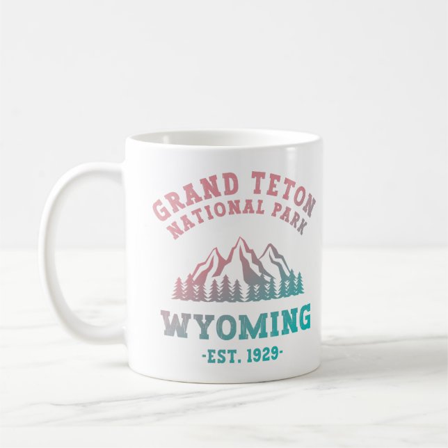Grand Teton National Park Wyoming USA Gradient Coffee Mug (Left)