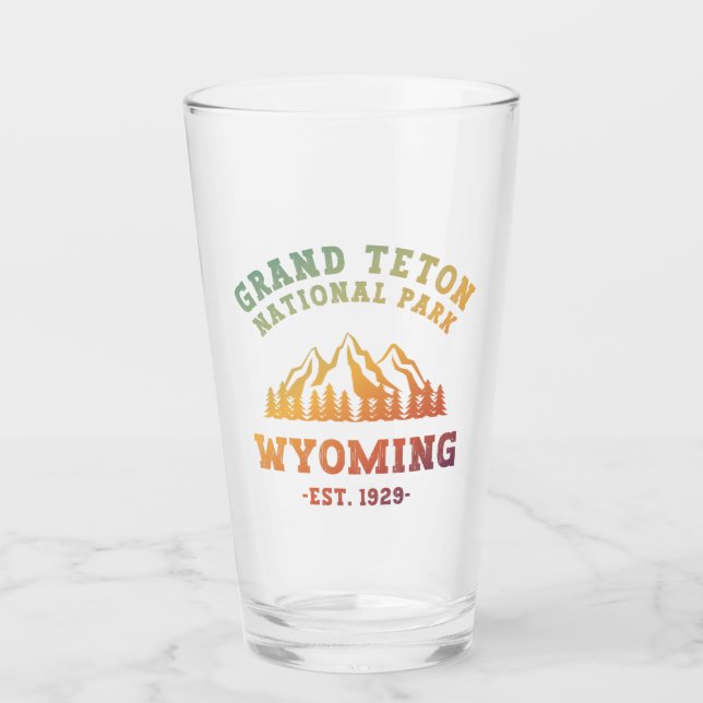 Grand Teton National Park Wyoming USA Gradient  Glass (Front)